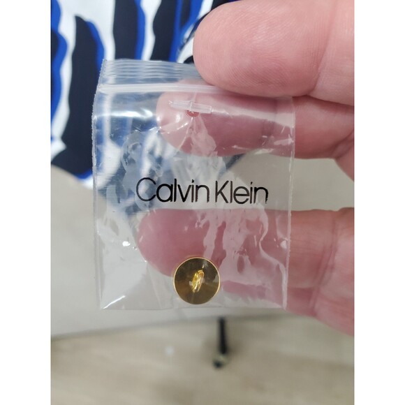 Calvin Klein Animal Printed Gathered Neck Sleeveless Blouse SZ Petite Large NWOT - Picture 8 of 8